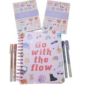 Tween Girl Planner Set Ohh Deer Papergang Go With the Flow Gel Pens Stickers